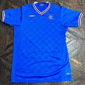 Vintage RANGERS FOOTBALL CLUB Umbro 2009/10 Home Soccer Jersey Shirt Youth XL
